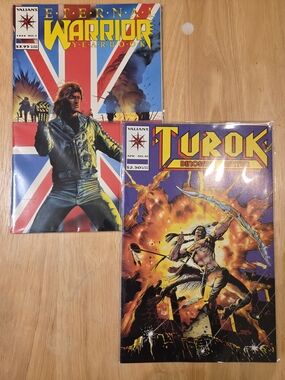 90s Valiant Comic Books: Eternal Warrior Yearbook #1 + Turok #10 (Set of 2)